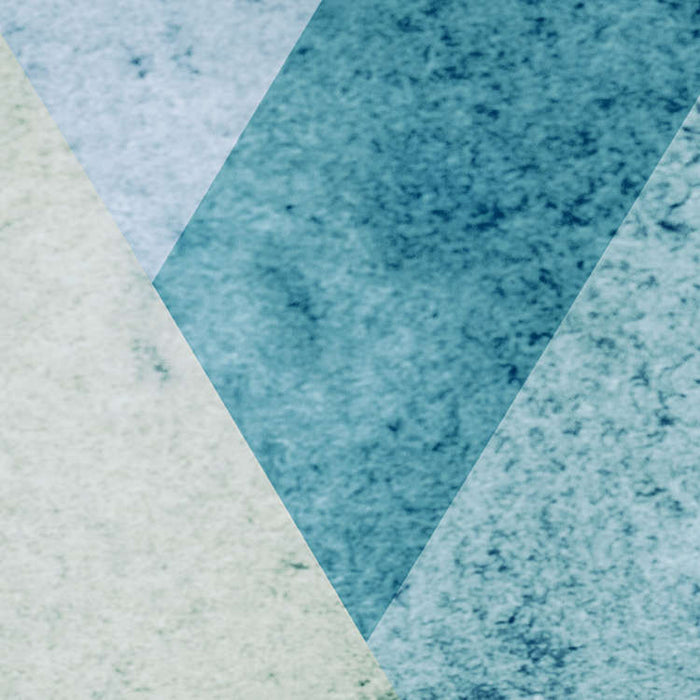 Digitaldruck Vlies Fototapete | Triangles Blue | 400 x 250 cm