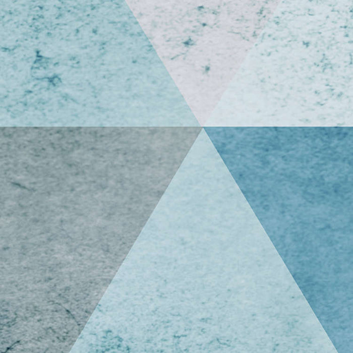 Digitaldruck Vlies Fototapete | Triangles Blue | 400 x 250 cm