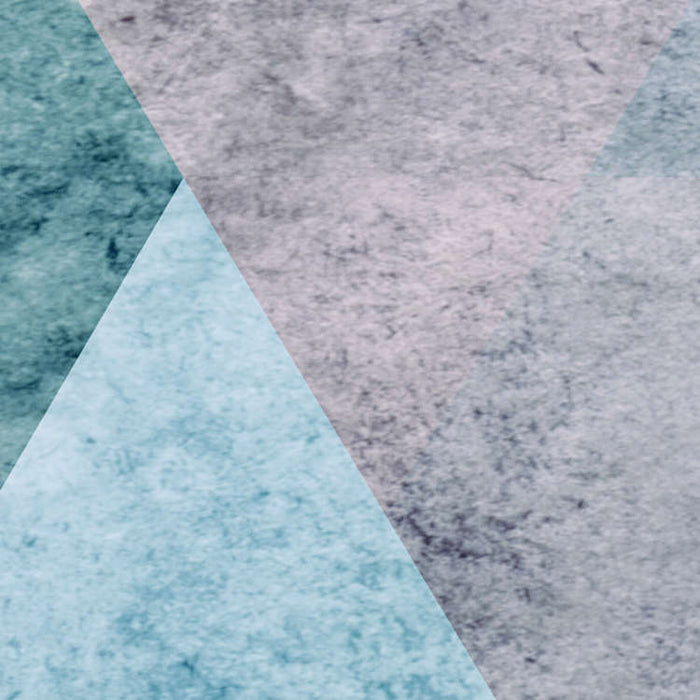 Digitaldruck Vlies Fototapete | Triangles Blue | 400 x 250 cm