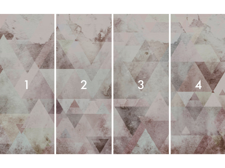 Digitaldruck Vlies Fototapete | Triangles Red | 400 x 250 cm