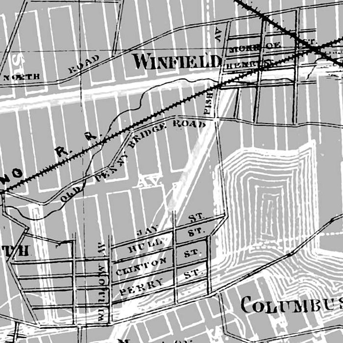 Digitaldruck Vlies Fototapete | NYC Map | 200 x 250 cm