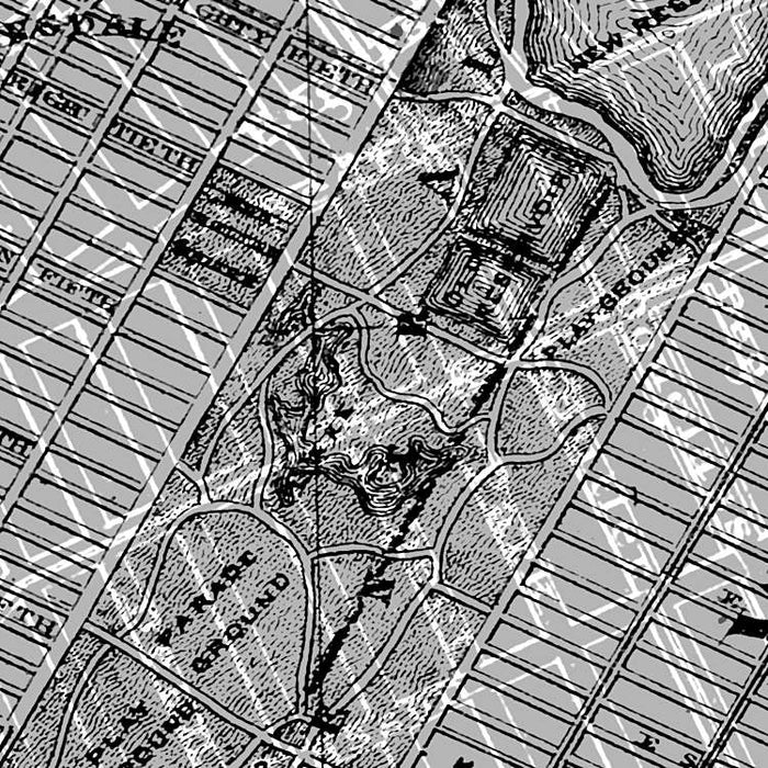 Digitaldruck Vlies Fototapete | NYC Map | 200 x 250 cm