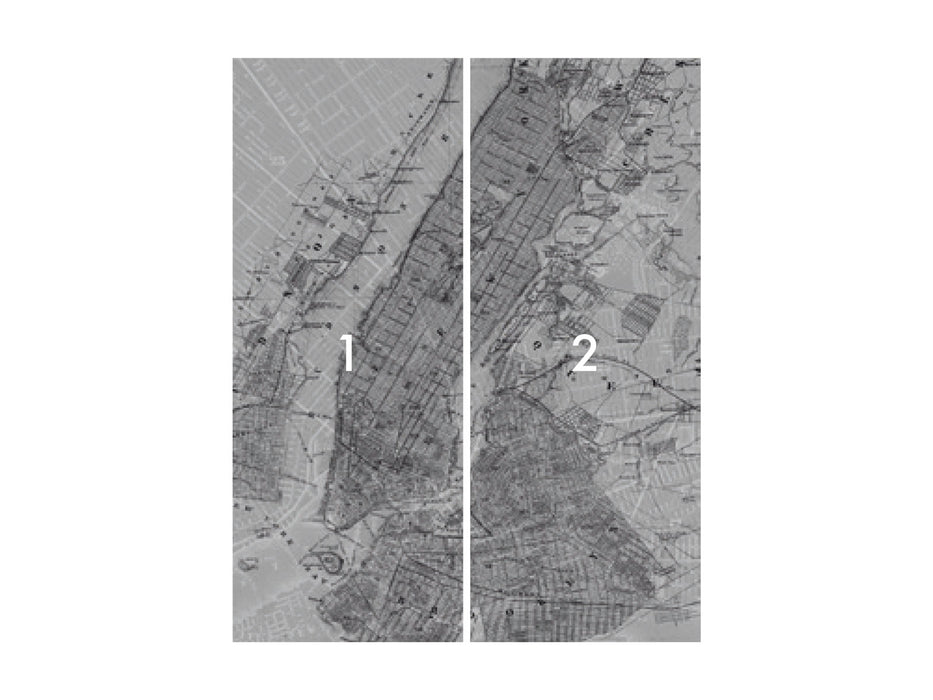 Digitaldruck Vlies Fototapete | NYC Map | 200 x 250 cm