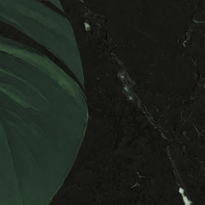 Digitaldruck Vlies Fototapete | Monstera on Marble | 200 x 250 cm