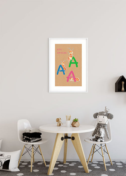 Wandbild - ABC Animal A