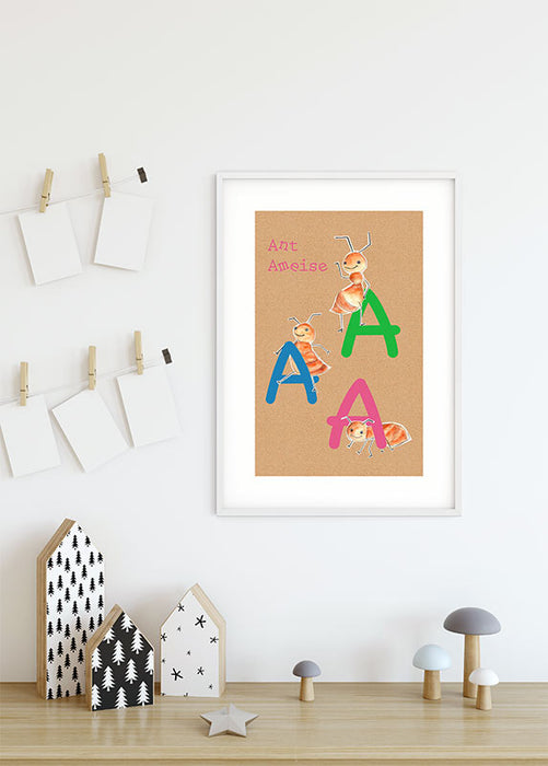 Wandbild - ABC Animal A