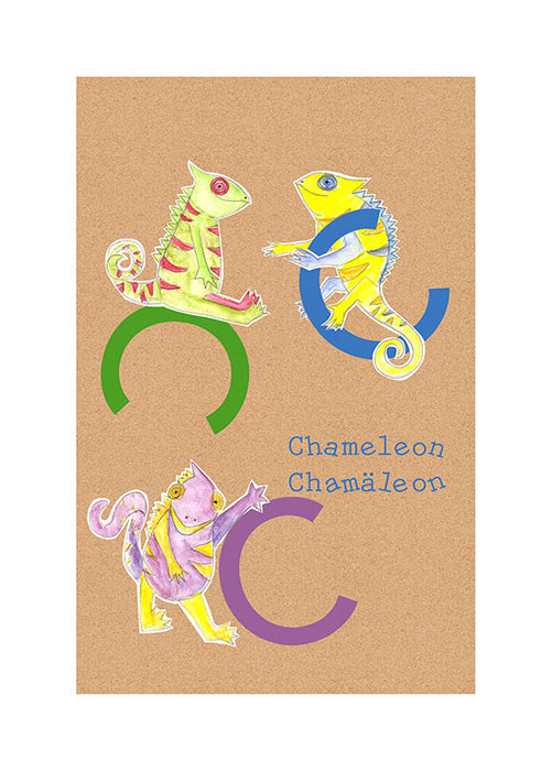 Komar NEU | Wandbild - ABC Animal C - Größe 30 x 40 cm