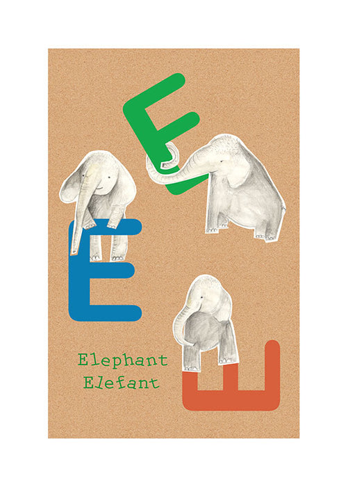 Komar NEU | Wandbild - ABC Animal E - Größe 30 x 40 cm