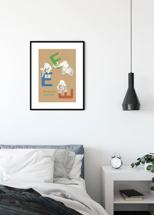 Komar NEU | Wandbild - ABC Animal E - Größe 30 x 40 cm
