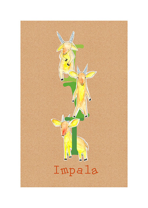 Komar NEU | Wandbild - ABC Animal I - Größe 30 x 40 cm