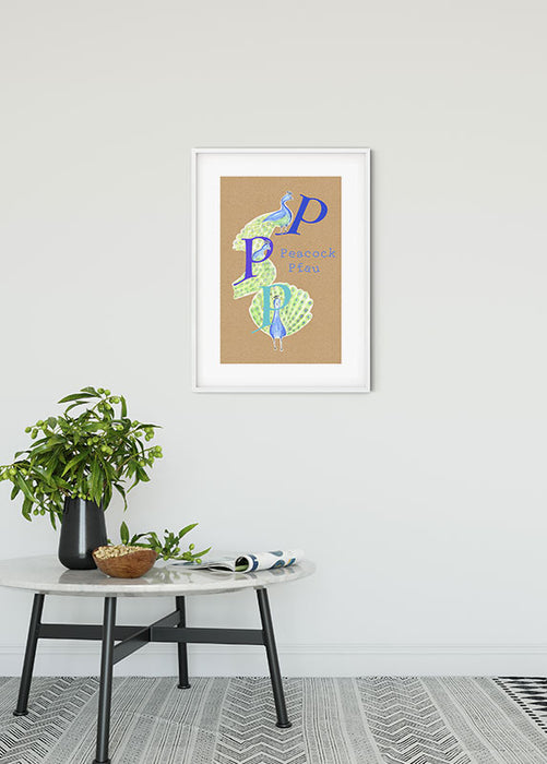 Komar NEU | Wandbild - ABC Animal P - Größe 30 x 40 cm