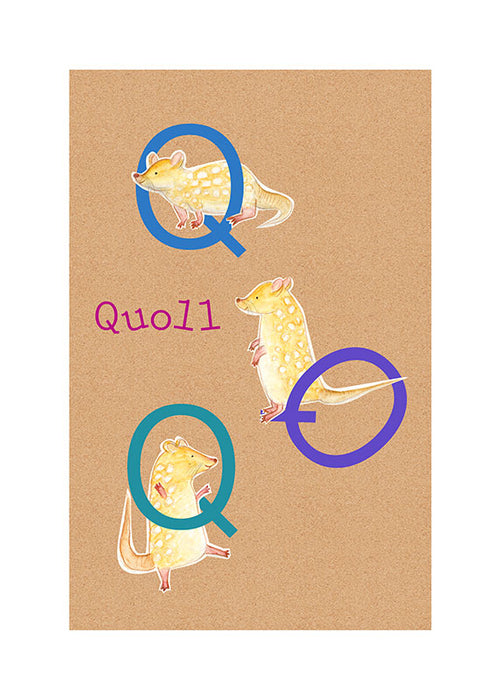 Komar NEU | Wandbild - ABC Animal Q - Größe 40 x 50 cm