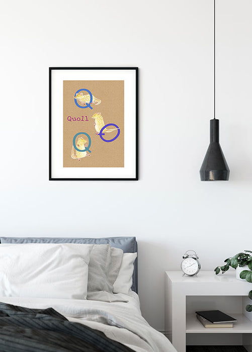 Komar NEU | Wandbild - ABC Animal Q - Größe 50 x 70 cm