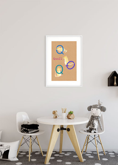 Komar NEU | Wandbild - ABC Animal Q - Größe 50 x 70 cm