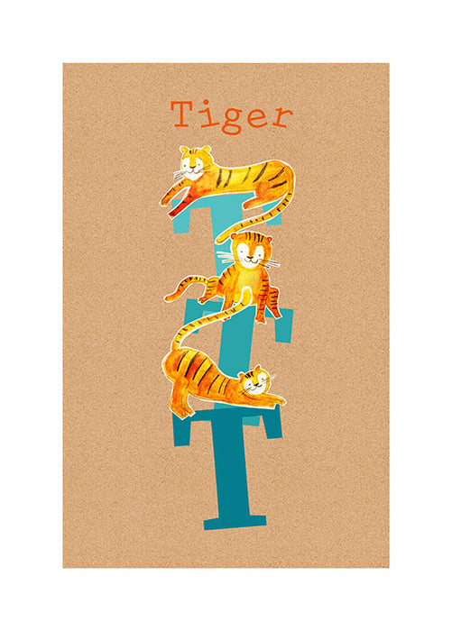 Komar NEU | Wandbild - ABC Animal T - Größe 40 x 50 cm