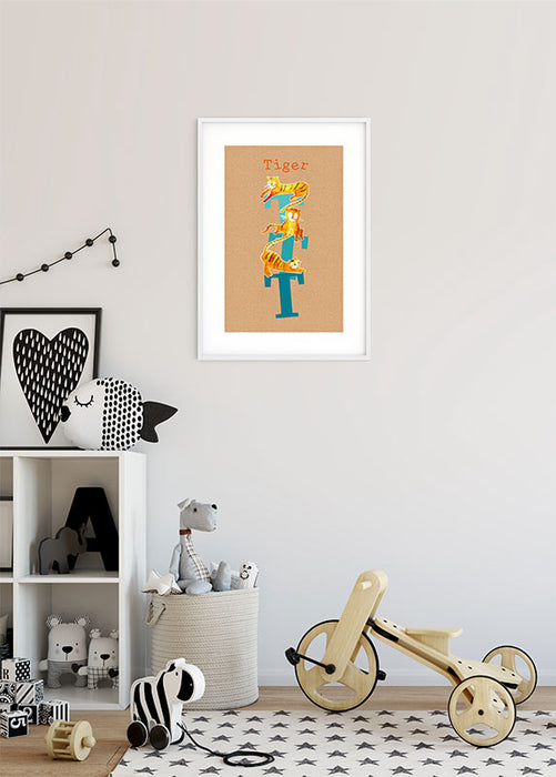 Komar NEU | Wandbild - ABC Animal T - Größe 40 x 50 cm