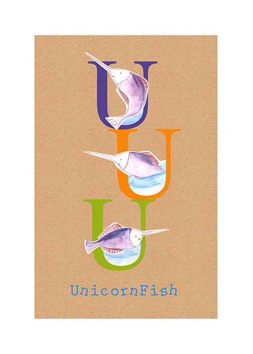 Komar NEU | Wandbild - ABC Animal U - Größe 30 x 40 cm