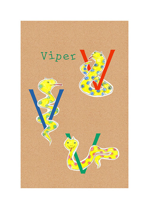 Komar NEU | Wandbild - ABC Animal V - Größe 50 x 70 cm