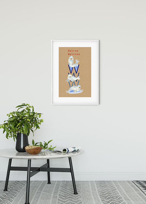 Komar NEU | Wandbild - ABC Animal W - Größe 40 x 50 cm