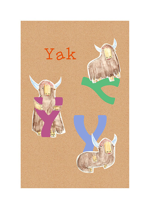 Komar NEU | Wandbild - ABC Animal Y - Größe 30 x 40 cm