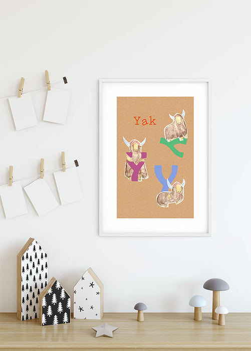 Komar NEU | Wandbild - ABC Animal Y - Größe 40 x 50 cm
