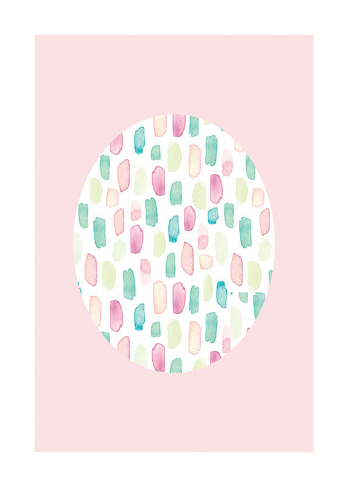 Komar NEU | Wandbild - Shelly Patterns Rose - Größe 30 x 40 cm