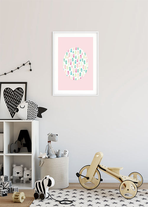 Komar NEU | Wandbild - Shelly Patterns Rose - Größe 40 x 50 cm