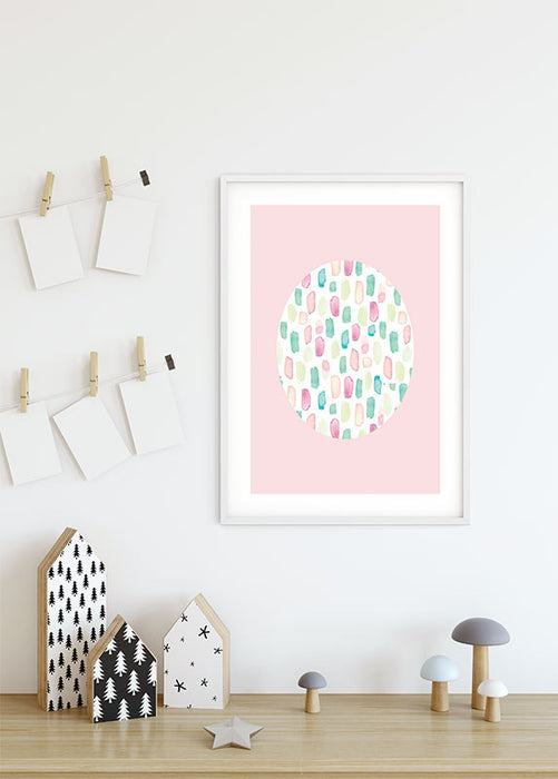 Komar NEU | Wandbild - Shelly Patterns Rose - Größe 40 x 50 cm