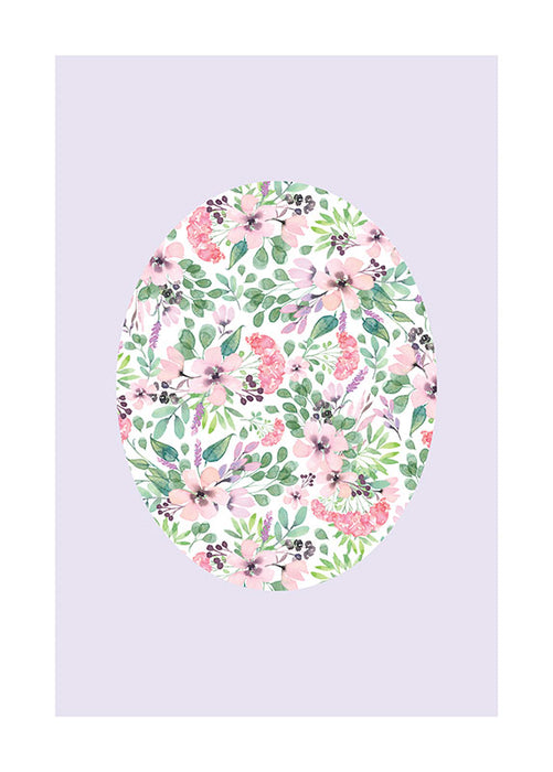 Komar NEU | Wandbild - Shelly Patterns Lavender - Größe 40 x 50 cm