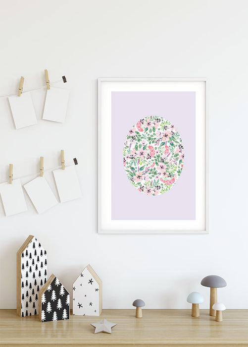 Wandbild - Shelly Patterns Lavender