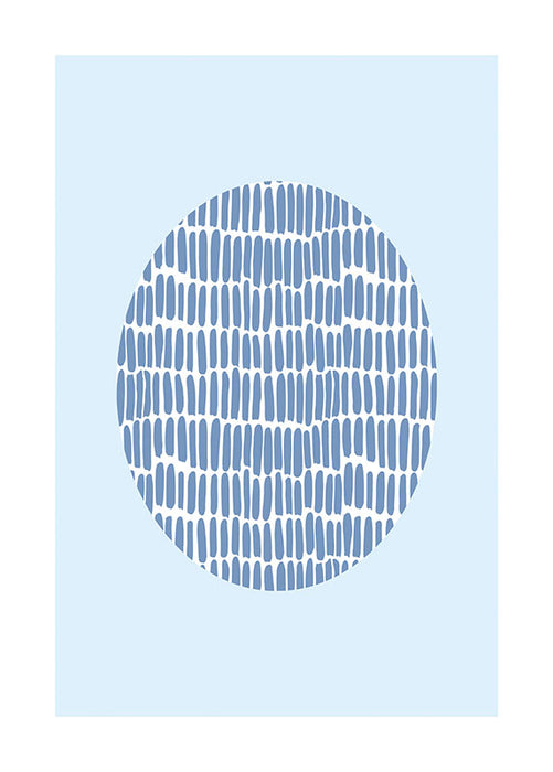 Wandbild - Shelly Patterns Blue