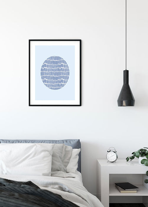 Komar NEU | Wandbild - Shelly Patterns Blue - Größe 30 x 40 cm