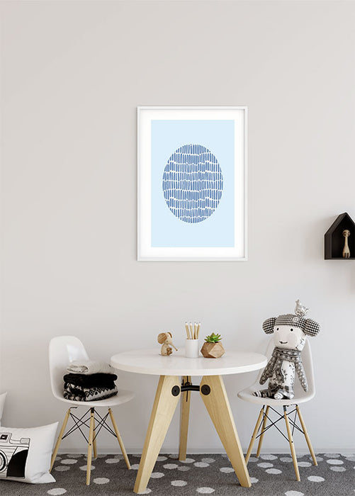 Wandbild - Shelly Patterns Blue