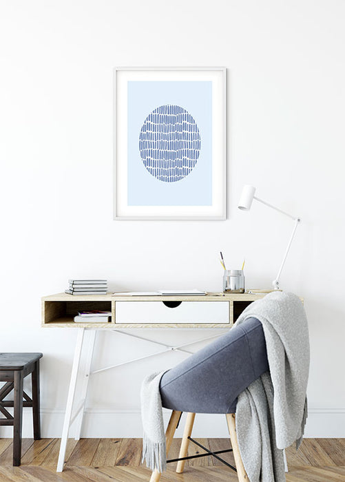 Wandbild - Shelly Patterns Blue