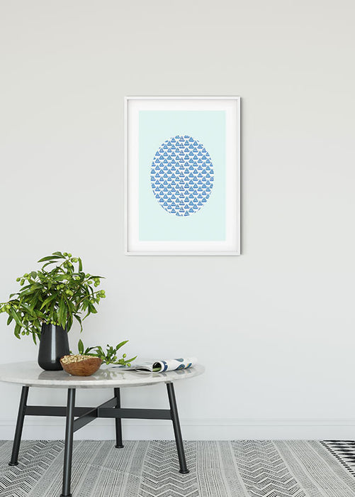 Wandbild - Shelly Patterns Aqua