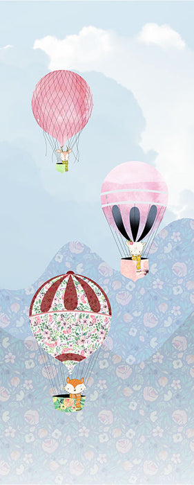 Digitaldruck Vlies Fototapete | Happy Ballon Panel | 100 x 250 cm
