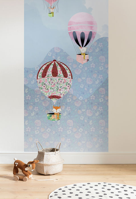 Digitaldruck Vlies Fototapete | Happy Ballon Panel | 100 x 250 cm