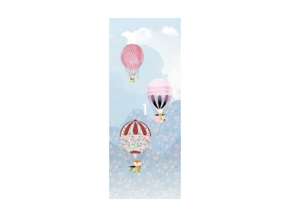 Digitaldruck Vlies Fototapete | Happy Ballon Panel | 100 x 250 cm