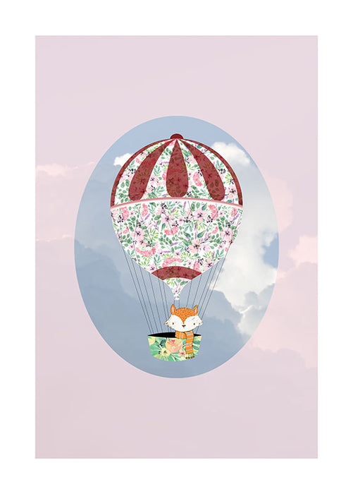 Wandbild - Happy Balloon Rose