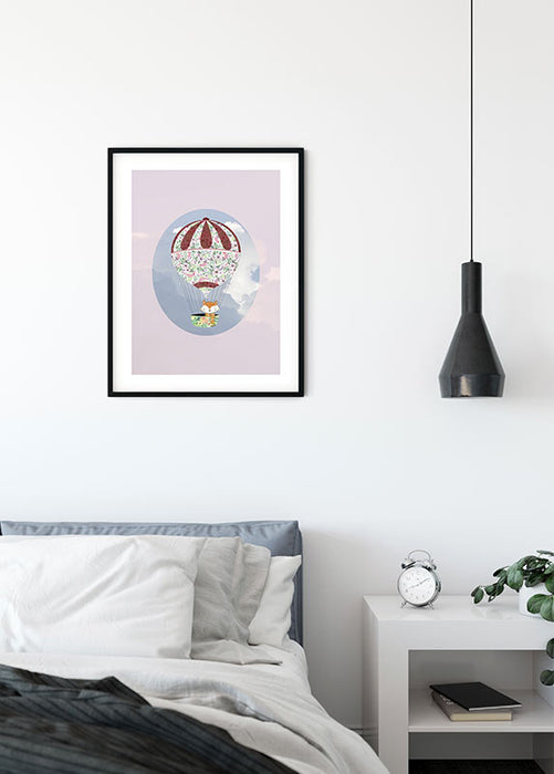 Wandbild - Happy Balloon Rose