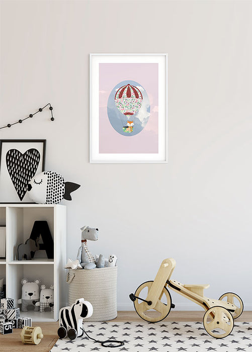 Wandbild - Happy Balloon Rose