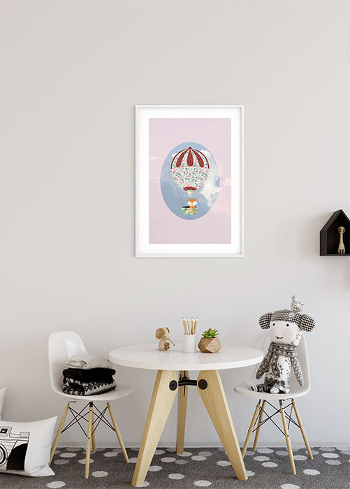 Wandbild - Happy Balloon Rose