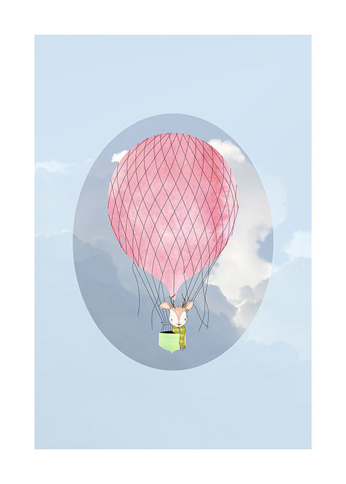 Wandbild - Happy Balloon Blue