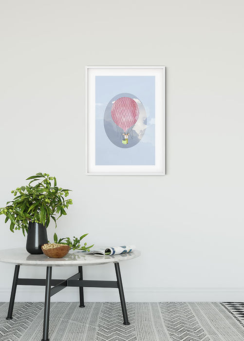 Wandbild - Happy Balloon Blue