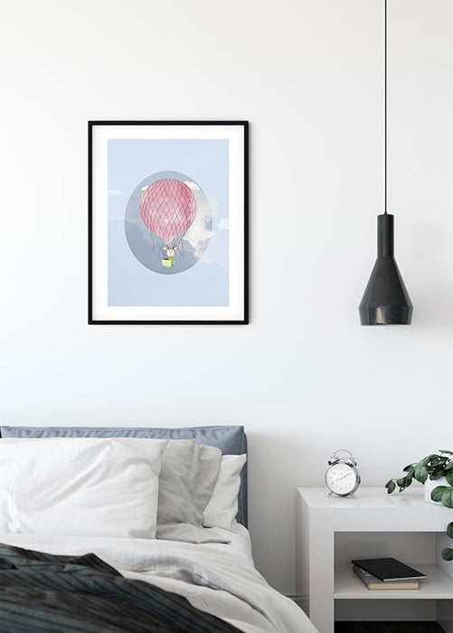 Wandbild - Happy Balloon Blue