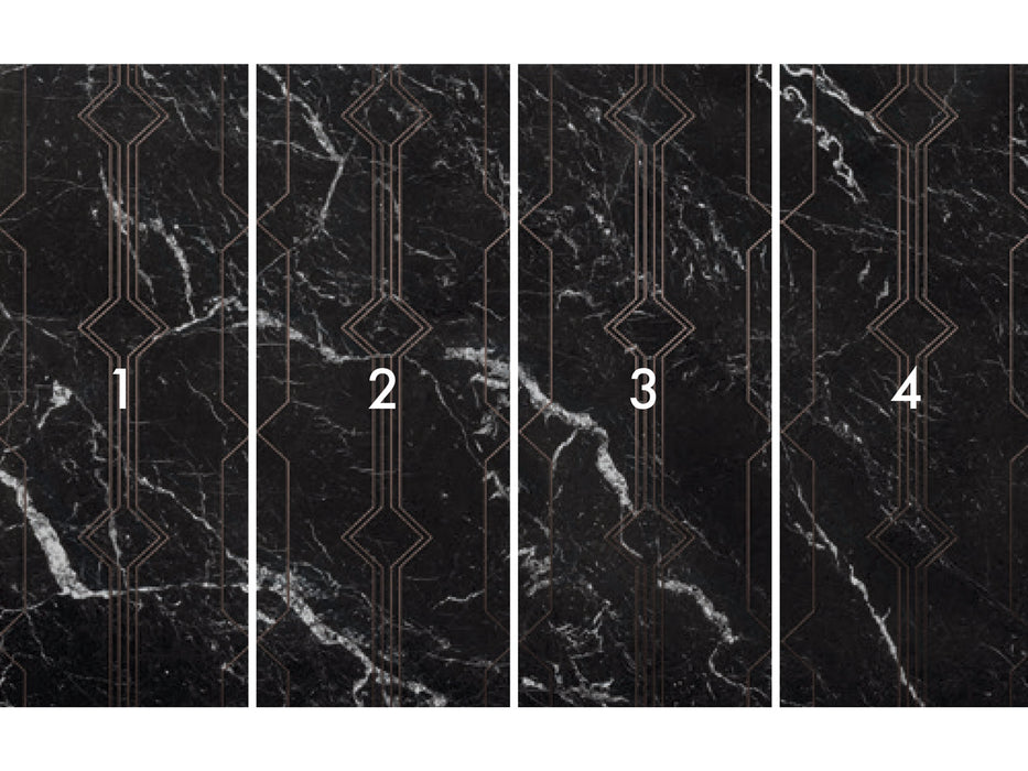 Digitaldruck Vlies Fototapete | Marble Black | 400 x 250 cm