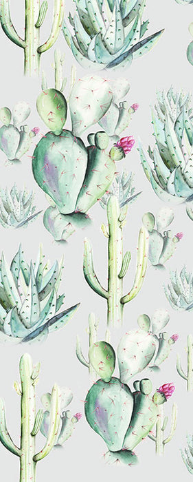 Digitaldruck Vlies Fototapete | Cactus Grey Panel | 100 x 250 cm