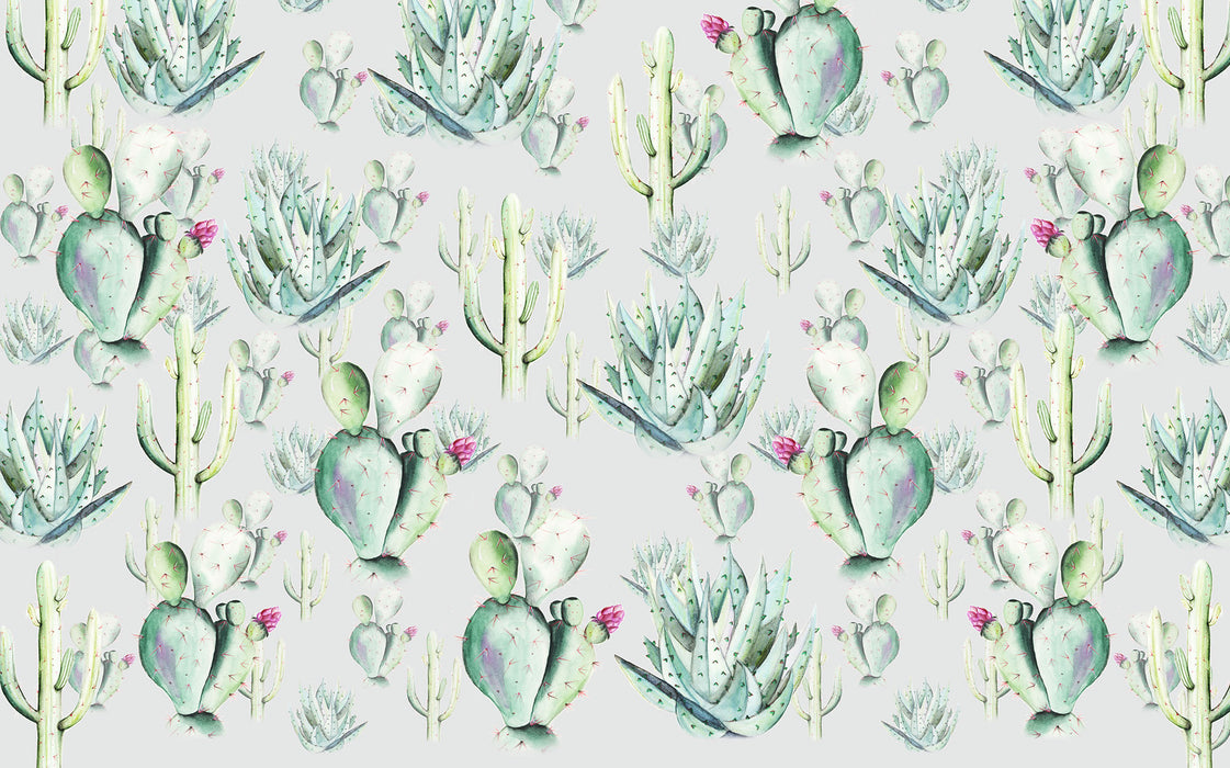 Digitaldruck Vlies Fototapete | Cactus Grey