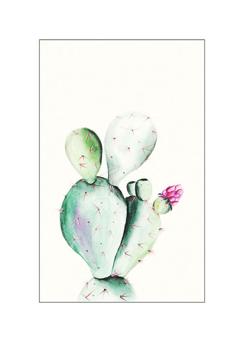 Komar NEU | Wandbild - Prickly Pear Watercolor - Größe 40 x 50 cm