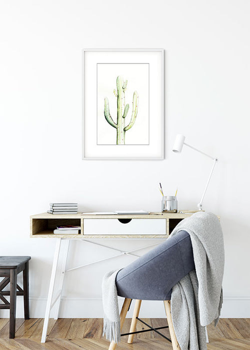 Komar NEU | Wandbild - Saguaro Watercolor - Größe 40 x 50 cm